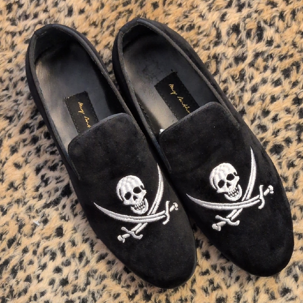May Anthony Jolly Roger Velvet Loafers 8.5 NWT